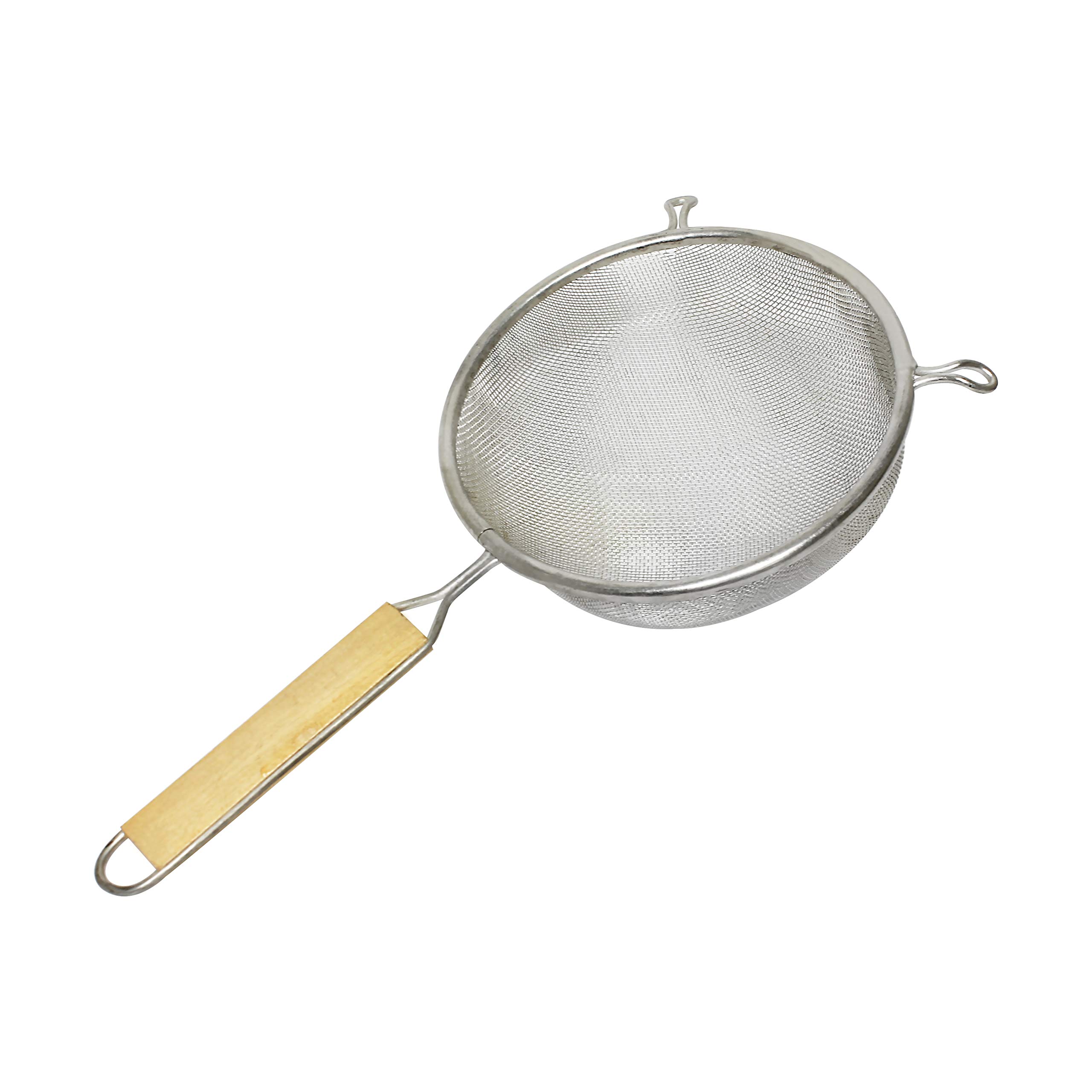 8-Inch Stainless Steel Single Mesh Strainer - Fine Kitchen Sieve for Cooking, Baking & Pasta - Thunder Group Commercial Grade Strainer for Restaurants & Home Use