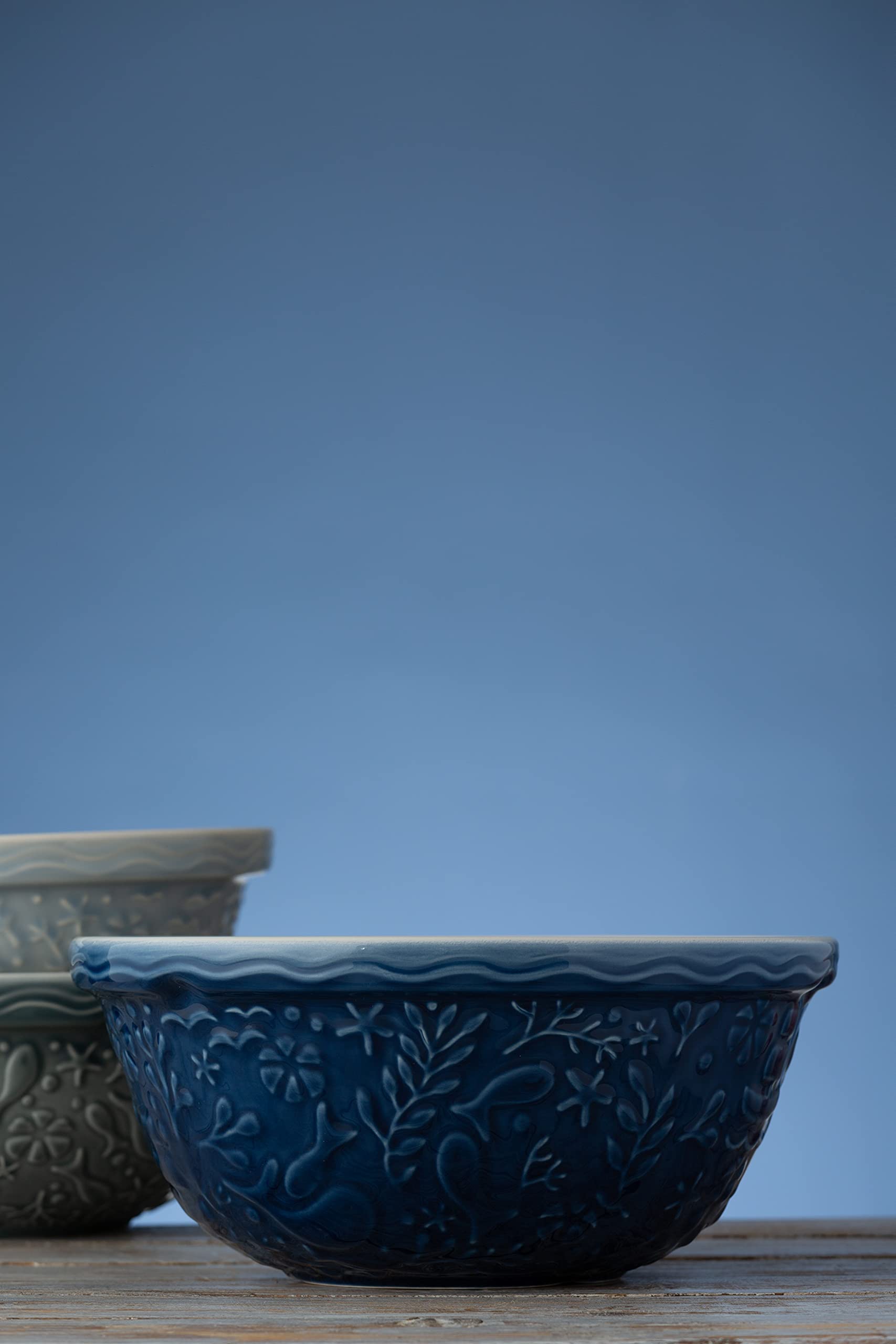 Mason Cash Nautical Collection Mixing Bowl - 12-Inch Ceramic Baking Bowl with Non-Slip Base | Perfect for Baking, Mixing Dough & Kitchen Decor