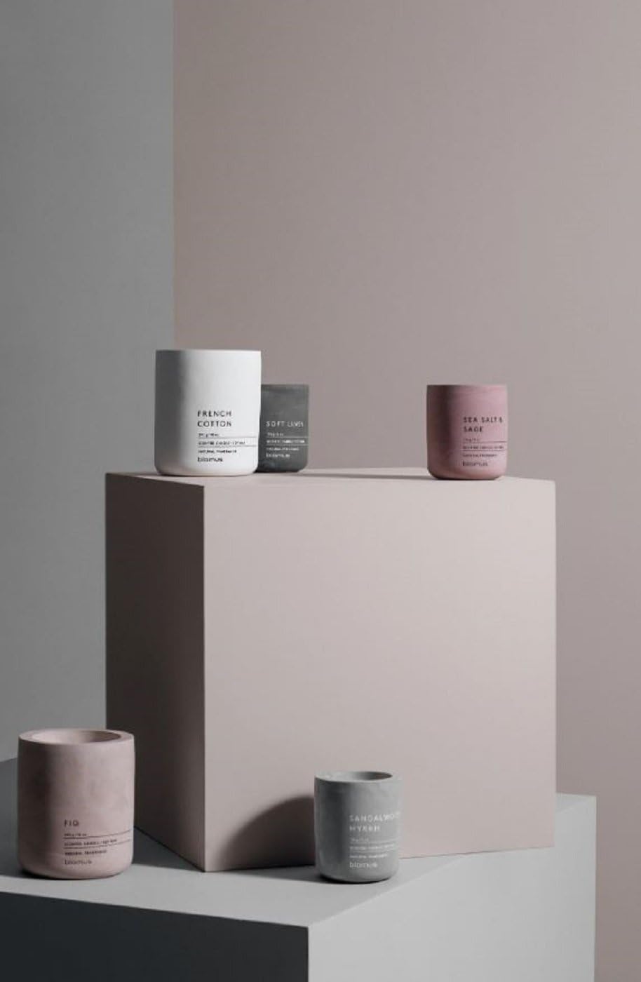 Blomus Scented Candle 65955 Rose Dust XL - Large Luxury Home Fragrance for Relaxation, Romantic Dinner & Spa Nights
