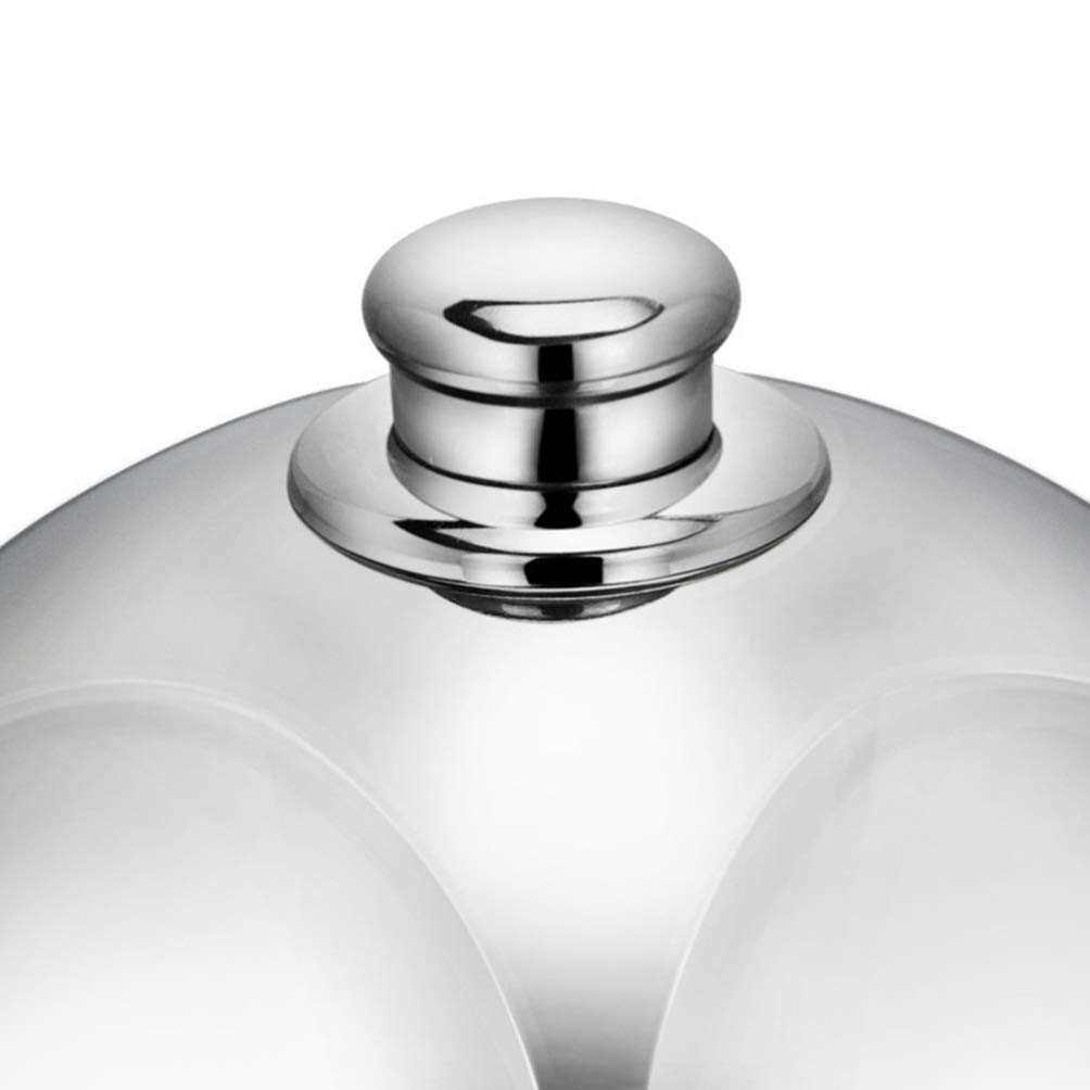 Stainless Steel Food Cover Dome - 12.5 Inch Silver Bead Steaming Lid for Serving Dishes, Griddle Accessories | Perfect for Buffets, BBQs, and Keeping Food Warm at Parties