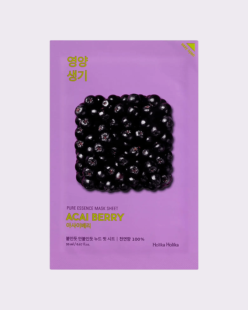 Holika Holika Pure Essence Sheet Mask - Korean Skincare for Hydration & Brightening - Perfect for Daily Use & Spa Nights