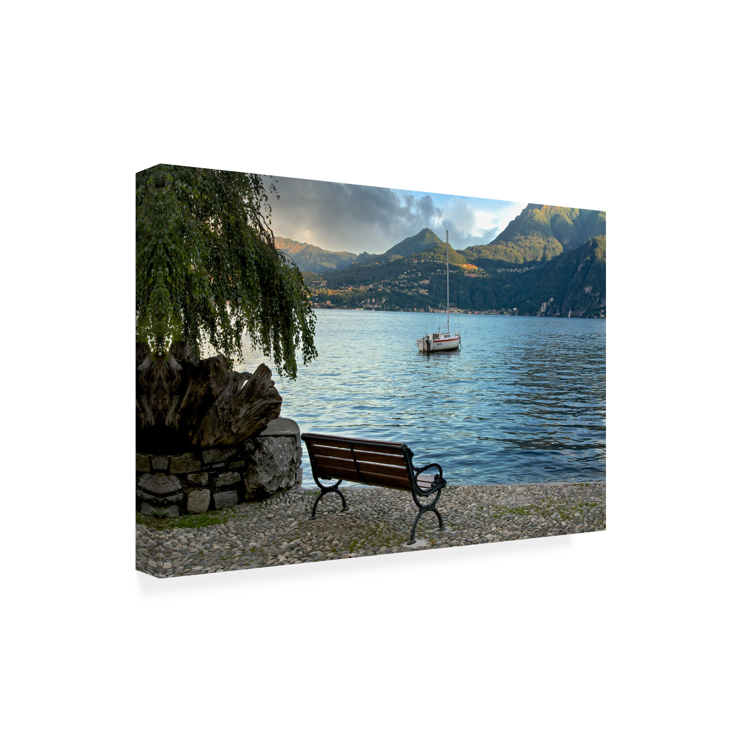 Trademark Fine Art 'Lago Banco 1' Canvas Wall Art by Alan Blaustein - Modern Abstract Painting for Living Room, Bedroom & Office Decor