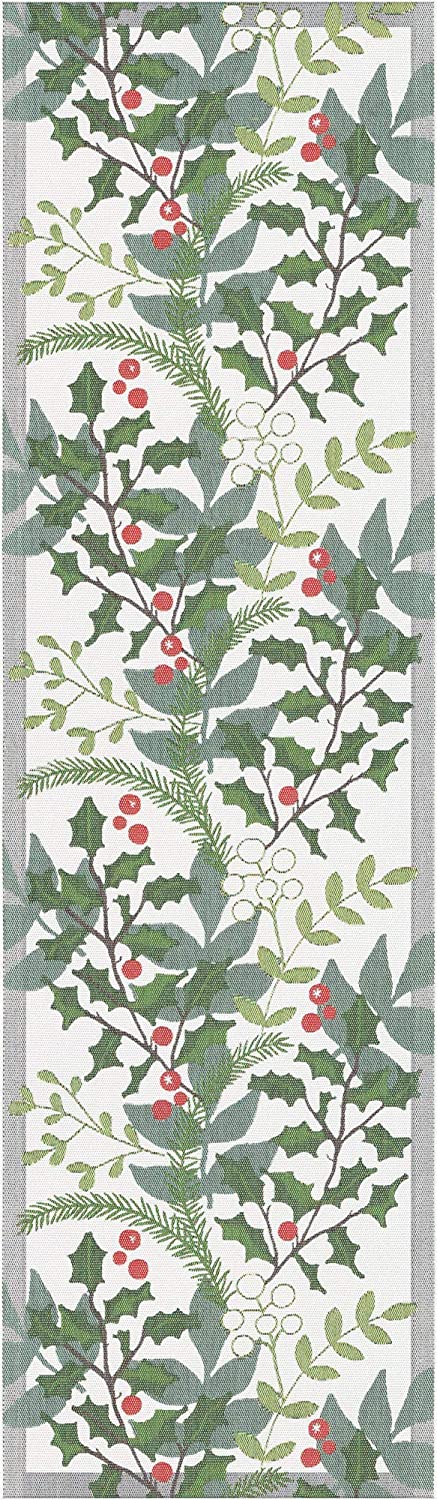 Ekelund Master Weavers Julia 14x47 Inch Natural Organic Cotton Table Runner - Swedish Fine Linen for Dining Table Decor, Wedding Centerpiece & Holiday Table Setting