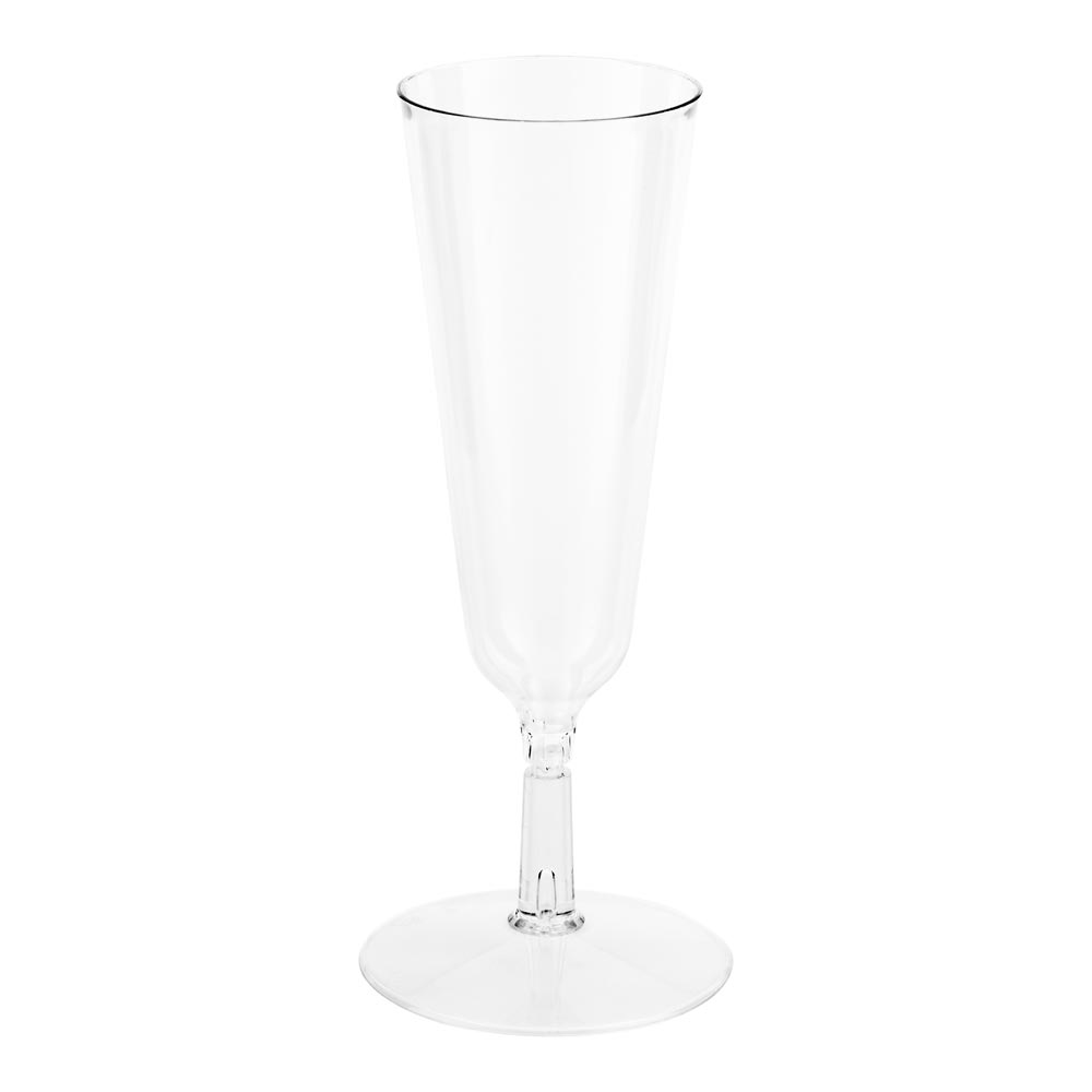 2 oz Clear Plastic Mini Champagne Glasses - 100 Count Bulk Pack (2