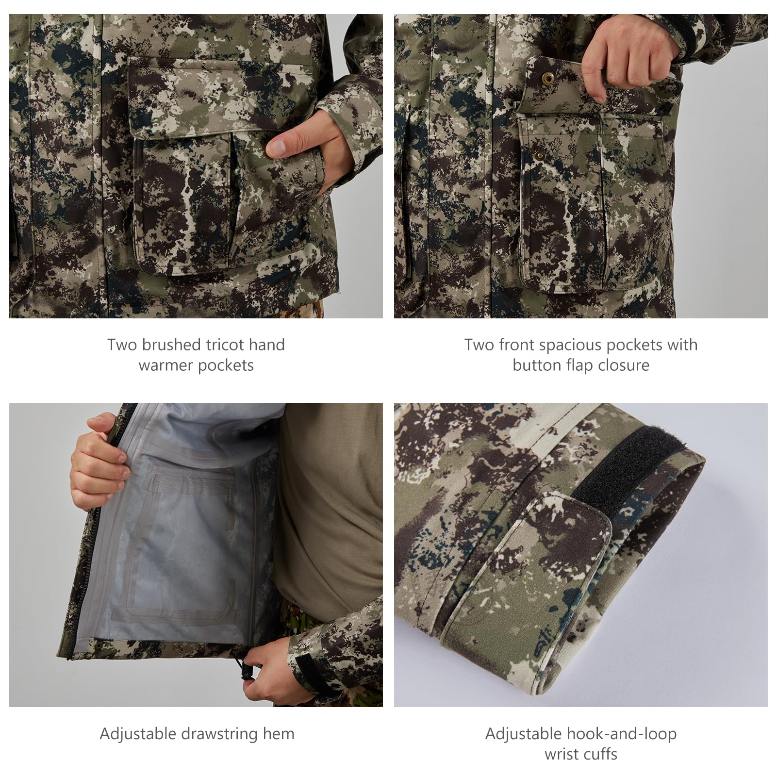 BassDash Waterproof & Breathable Fishing & Hunting Wading Jacket for Men & Women - Silent Outer Fabric, 7 Sizes - Ideal for Fly Fishing, Duck Hunting & Outdoor Adventures