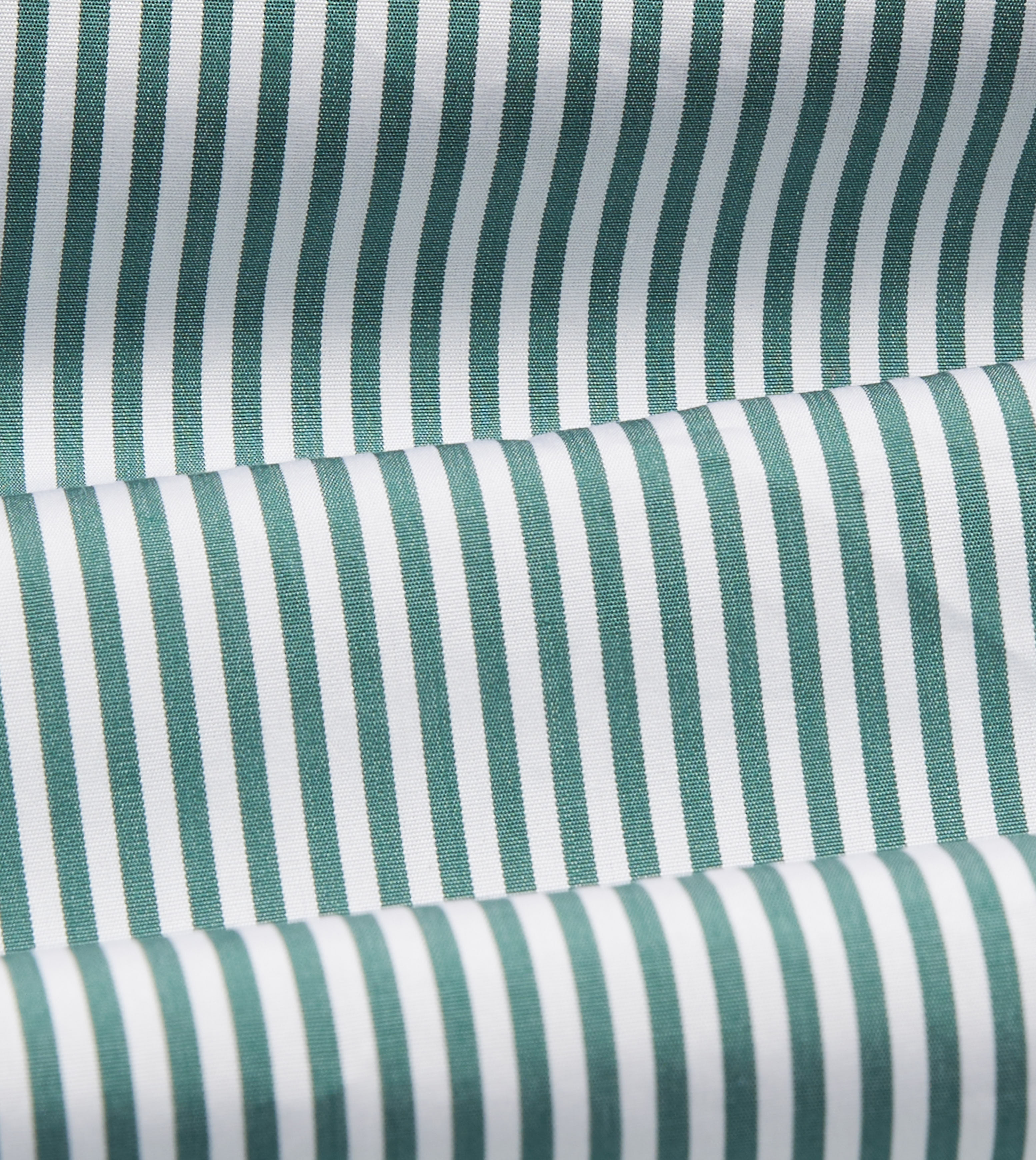 Dark Green Bengal Stripe Cotton Poplin Button Down Shirt for Men - Casual Office Wear & Summer Outfits