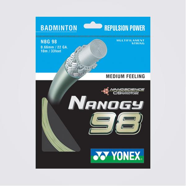 Yonex Nanogy 98 Badminton String Set (10m) - High Performance Badminton Racket String for Professional Players - Perfect for Tournaments & Training Sessions