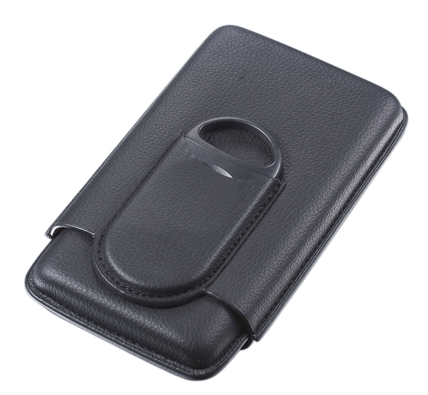 Premium Visol Preston 3 Finger Leather Cigar Case with Built-in Large Cutter - Perfect for Travel, Gifts & Cigar Aficionados