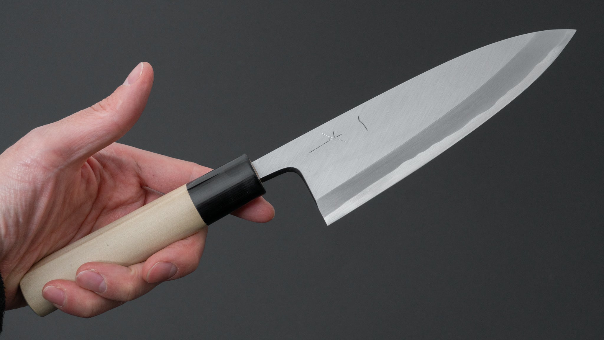 Hitohira Togashi White #2 Deba Knife 150mm - Japanese Chef Knife with Ho Wood D-Shaped Handle & Saya - Perfect for Sushi, Fish Filleting & Asian Cuisine
