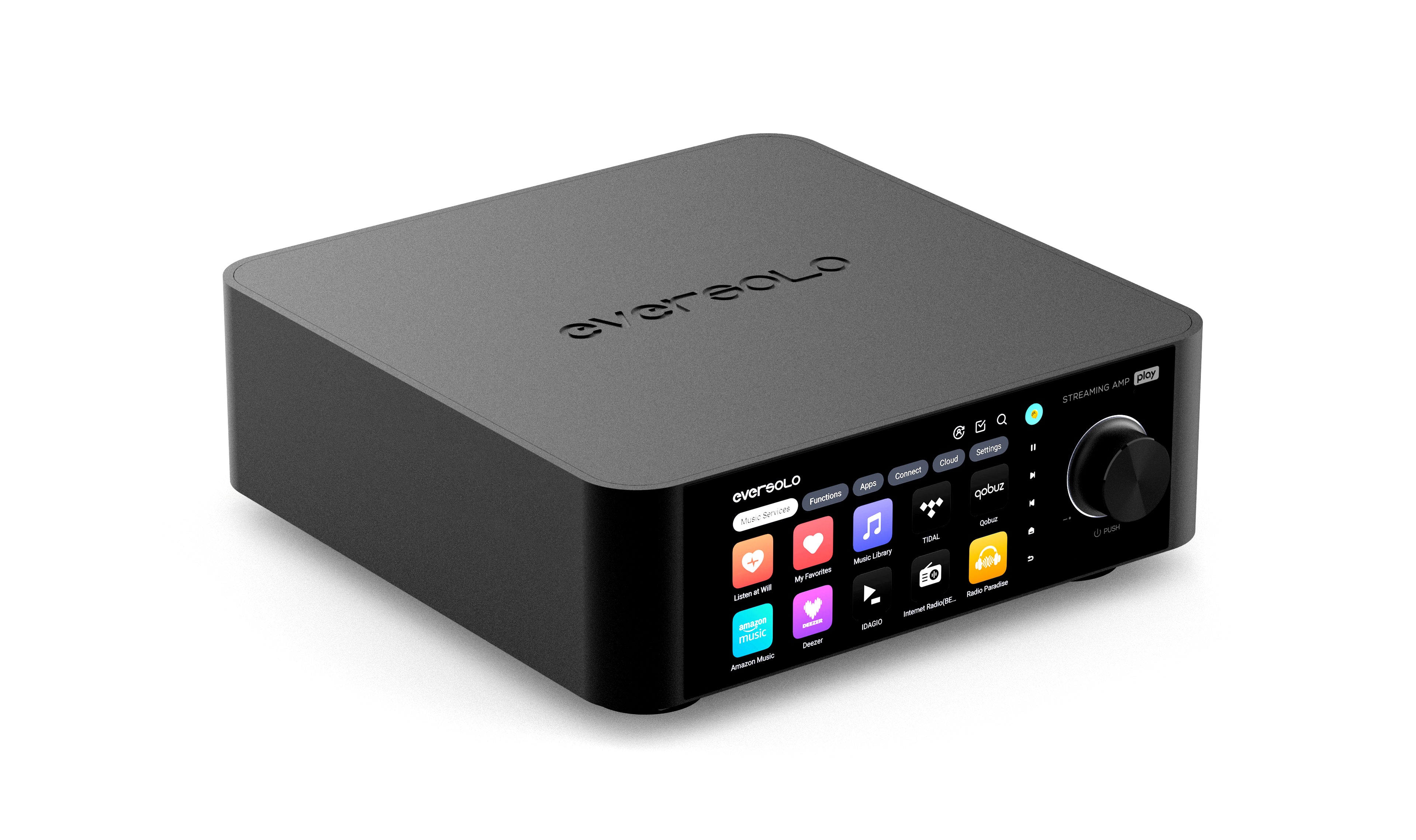 Eversolo Play Streaming Amplifier - High-Fidelity Audio Streaming Device for Home Theater & Music Enthusiasts | Perfect for Living Room, Bedroom & Office Use