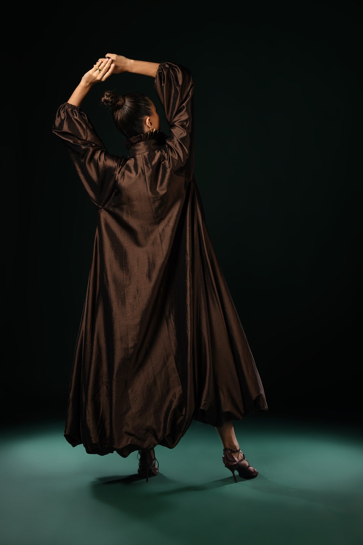 Luxury Brown Silk Hem Jacket for Women - Elegant & Comfortable Blazer for Office, Evening Parties & Special Occasions