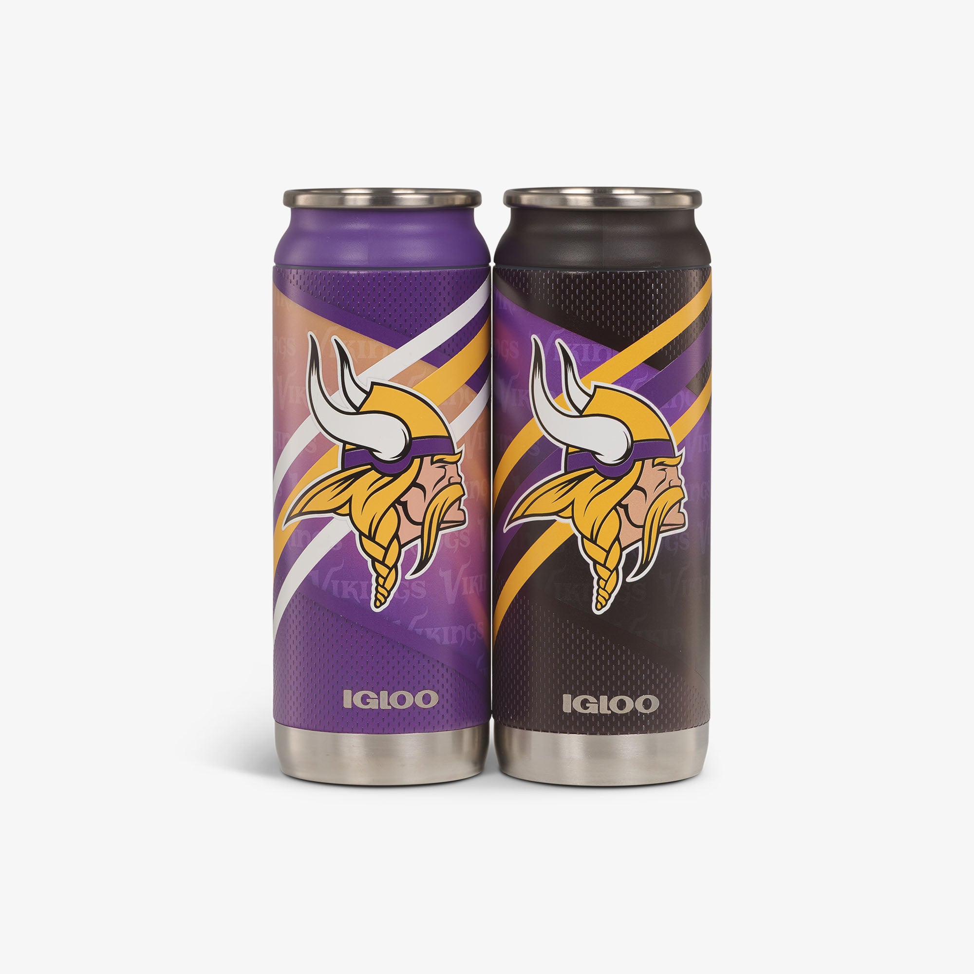Minnesota Vikings Home & Away 16 Oz Can 2 Pack - NFL Team Insulated Beer Can Coolers for Tailgating & Game Day Parties