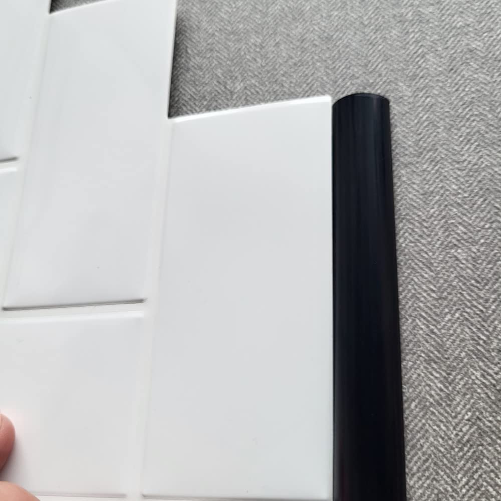 Black Peel and Stick Tile Trim - 10 Pack (12