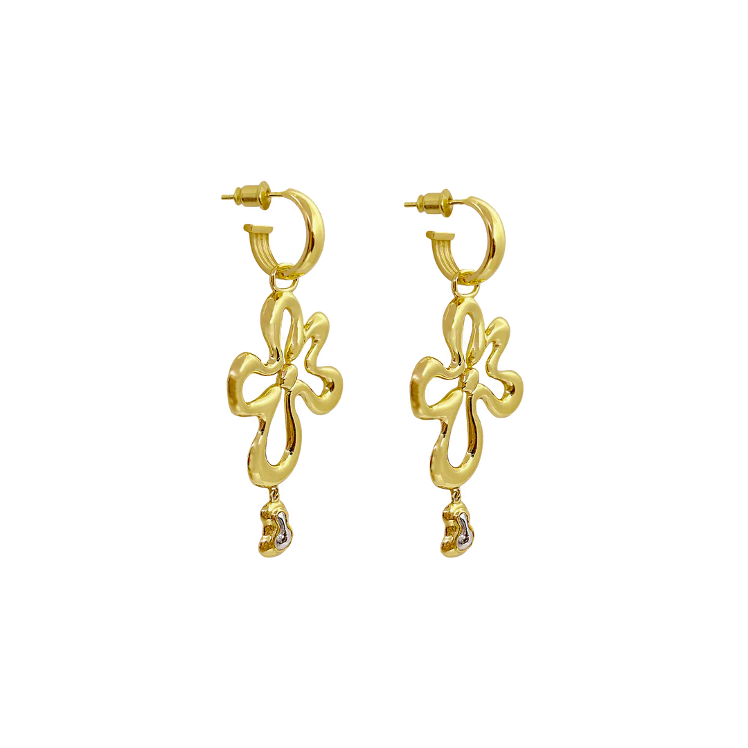 Elegant Gold Dahlia Earrings for Women - Perfect for Weddings, Parties & Special Occasions