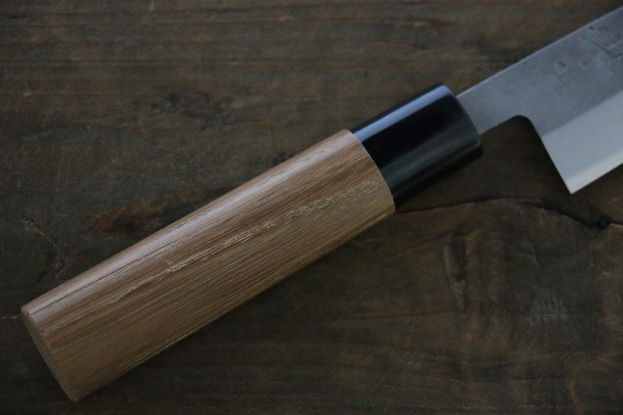 Premium Seisuke Blue Steel No.2 Nashiji Petty Utility Knife 135mm - Japanese Chef Knife with Chestnut Wood Handle - Perfect for Slicing, Dicing & Precision Cutting in Professional Kitchens & Home Cooking