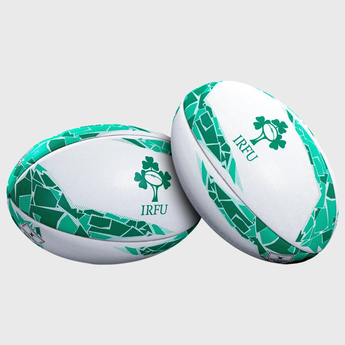 Gilbert Ireland Rugby Ball - Official Size 5 Match Ball, White & Green - Perfect for Training, Matches, and Rugby Gifts for Ireland Fans