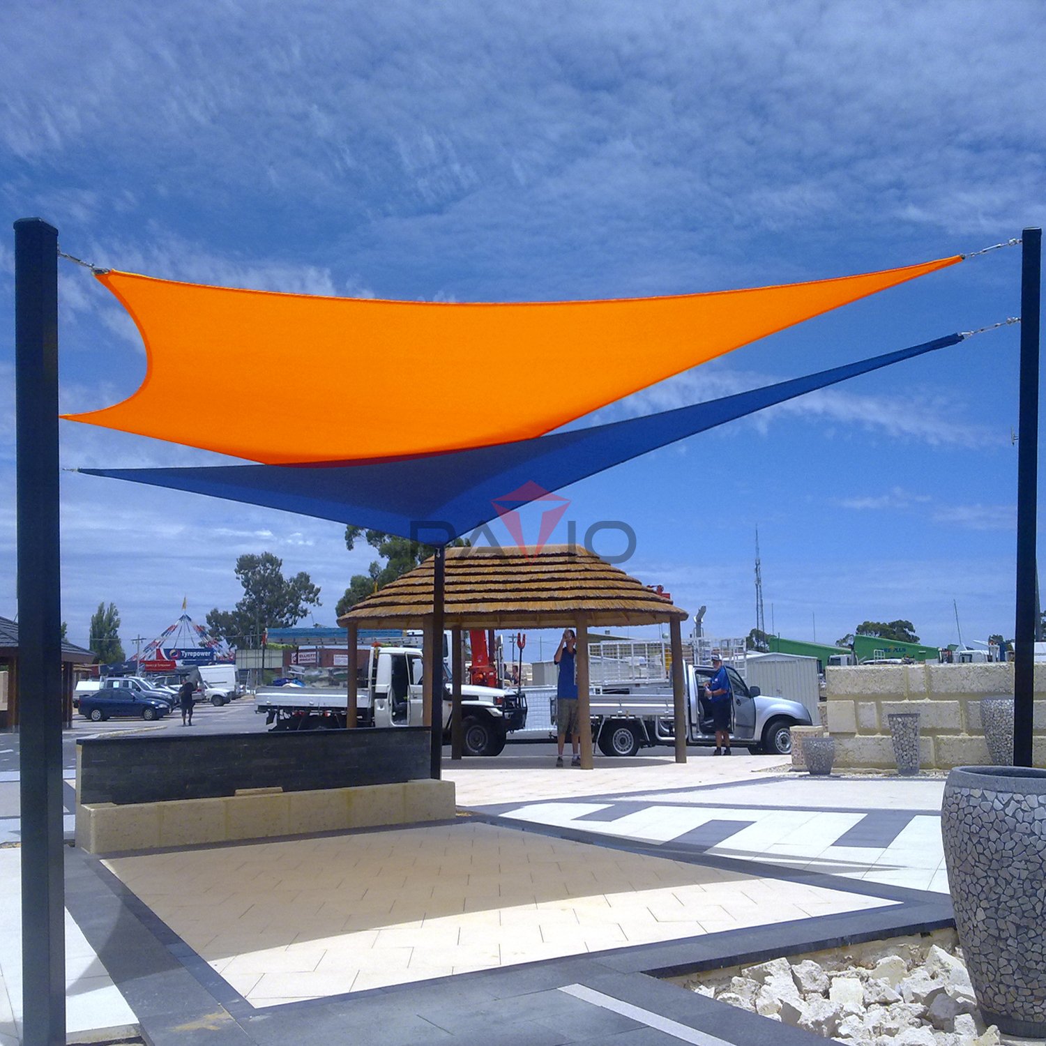 16' x 23' Heavy Duty Rectangle Sun Shade Sail Canopy - UV Blocking Patio Cover for Backyard, Garden & Outdoor Activities | Commercial Grade Sunlight Block Awning | Perfect for Picnics, Poolside Lounging & Outdoor Entertaining (Orange)