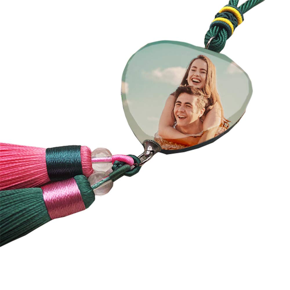 Custom Photo Car Charm - Personalized Rear View Mirror Ornament Gift for Her/Him | Car Accessories DIY