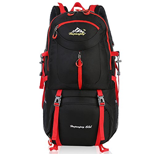**40L 50L 60L Waterproof Lightweight Hiking Backpack - Trekking, Camping, Outdoor Sports & Travel Daypack (Black, 50L) - Perfect for Day Hikes, Mountain Climbing & Adventure Travel**
