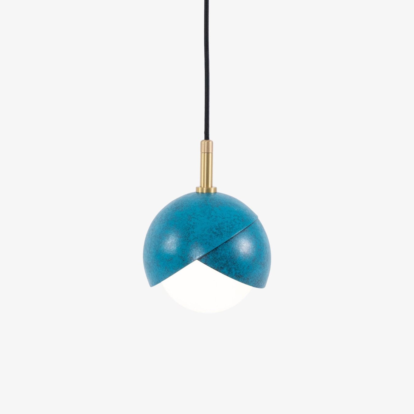 Blue Drop Pendant Light - Modern Glass Hanging Ceiling Lamp for Kitchen Island, Dining Room & Bedroom Lighting