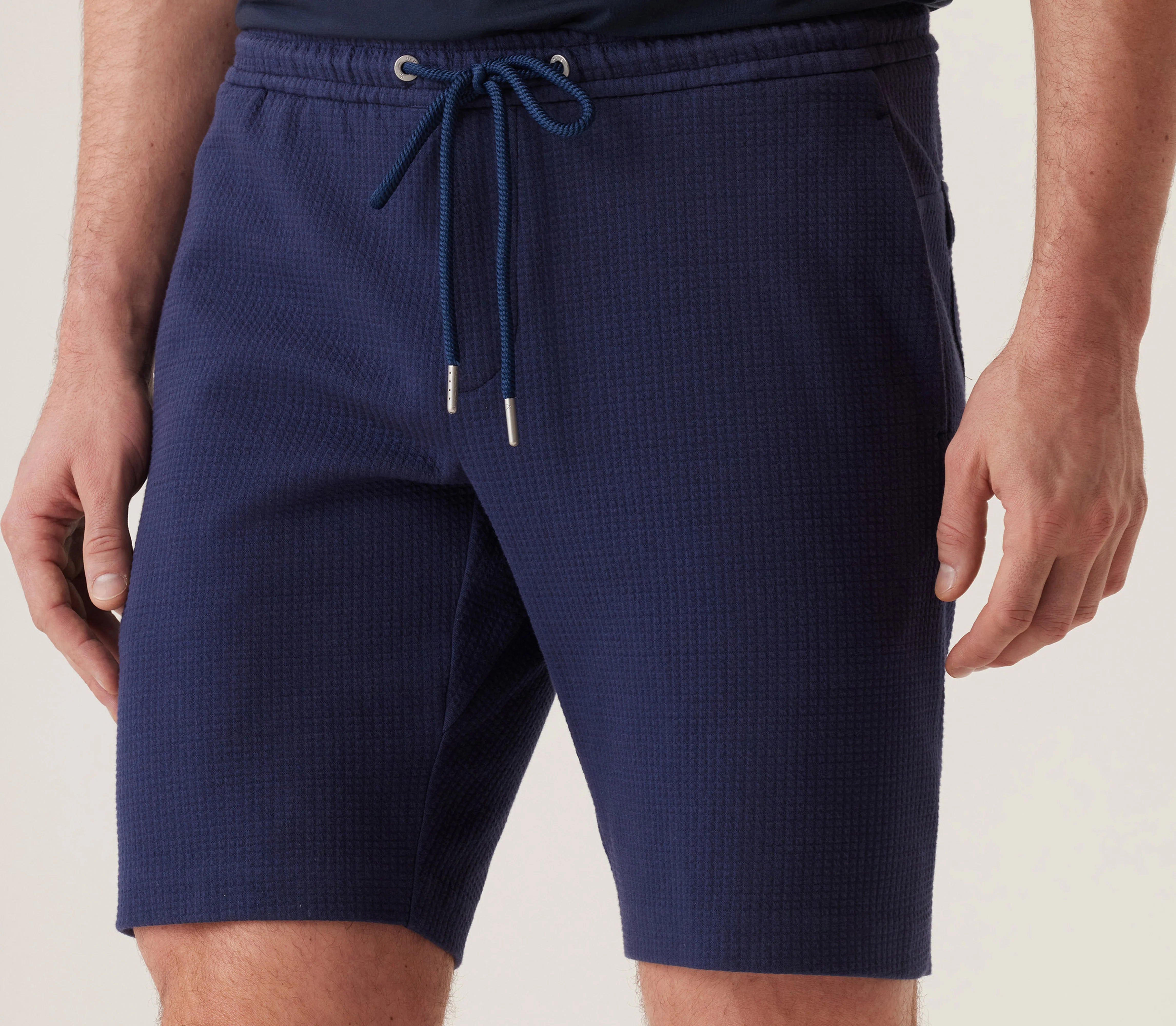 Deke Infinity 360 Cargo Bermuda Shorts for Men - Comfortable Warp Waffle Fabric in Indigo - Perfect for Outdoor Activities, Travel & Casual Wear
