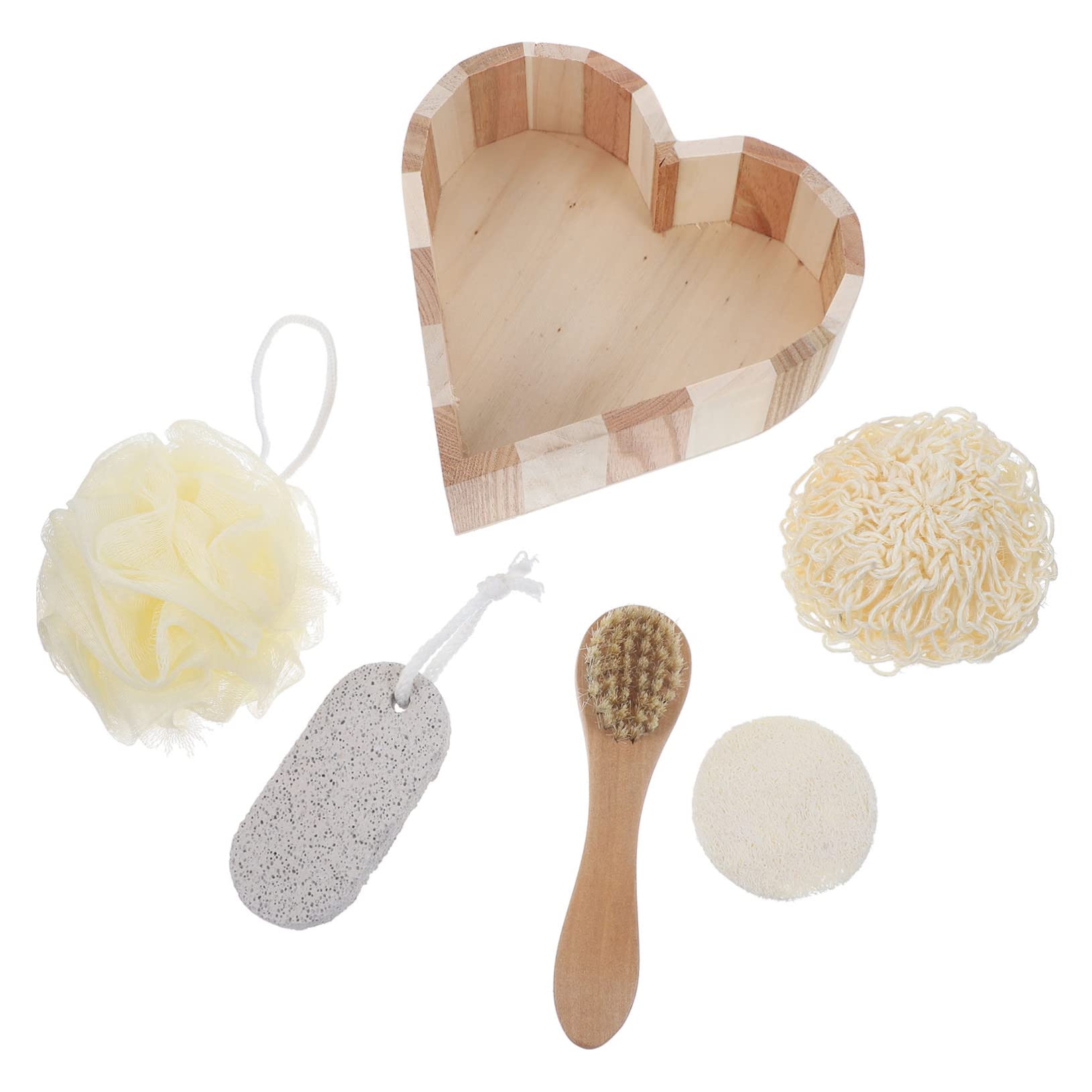 Minkissy Bath Set - 6-Piece Premium Bath Cleaning Kit with Loofah, Sisal Brush & Foot File | Spa-Quality Bath Scrubber Tools for Women | Perfect for Home Relaxation, Gift Sets & Self-Care Routine
