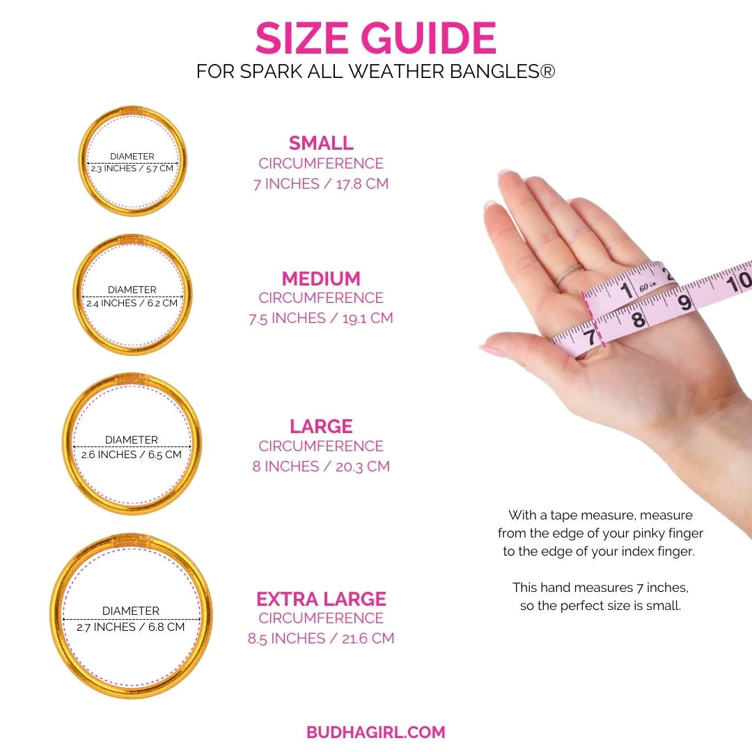 BuDhaGirl All Weather Bangles Set of 6 - Waterproof & Stylish Stackable Bracelets for Women - Perfect for Yoga, Travel, and Everyday Wear