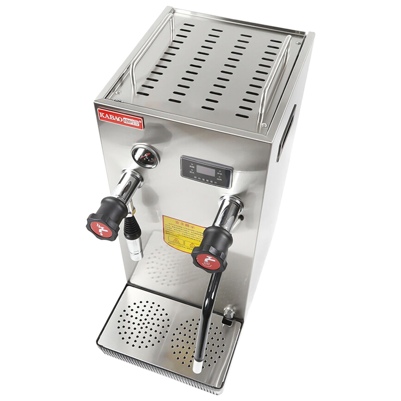 8L Commercial Multi-Purpose Milk Frother - Full Automatic Electric Milk Foam Maker with Steam Boiling & LCD Display - Perfect for Espresso, Coffee, Tea in Cafes, Dessert Shops & Hotels (US Stock, Fast Shipping)