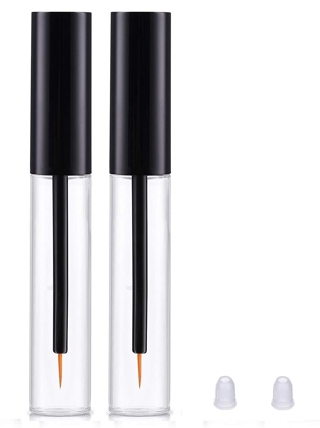 2 Pack 10ml Empty Eyeliner Bottles with Brush - Refillable Disposable Eyeliner Tubes for DIY Makeup, Professional Use & Travel (Perfect for Lash Extensions, Tattoo Ink & Cosmetic Storage)
