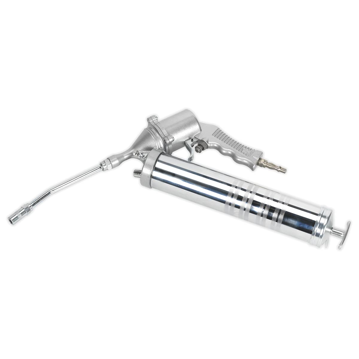 Sealey SA401 Air Operated Continuous Flow Pistol Grease Gun - Heavy Duty Lubrication Tool for Automotive, Industrial & Farm Equipment Maintenance