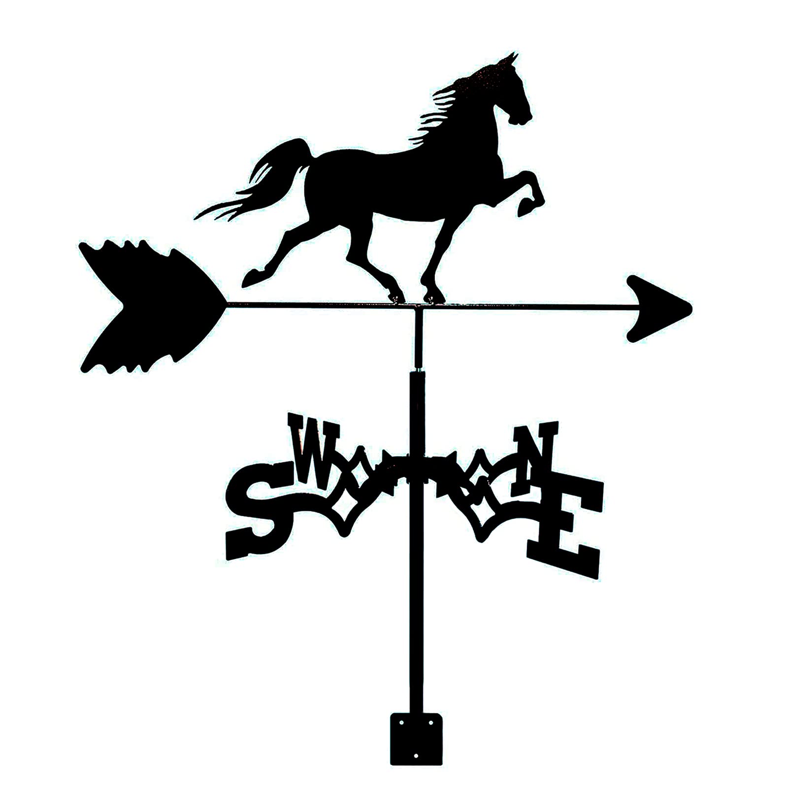 Stainless Steel Weather Vane for Garden & Shed - Durable Retro Farm Style Wind Direction Indicator with Metal Bracket | Perfect for Outdoor Decor, Farmhouse Style Yards, and Wind Measurement