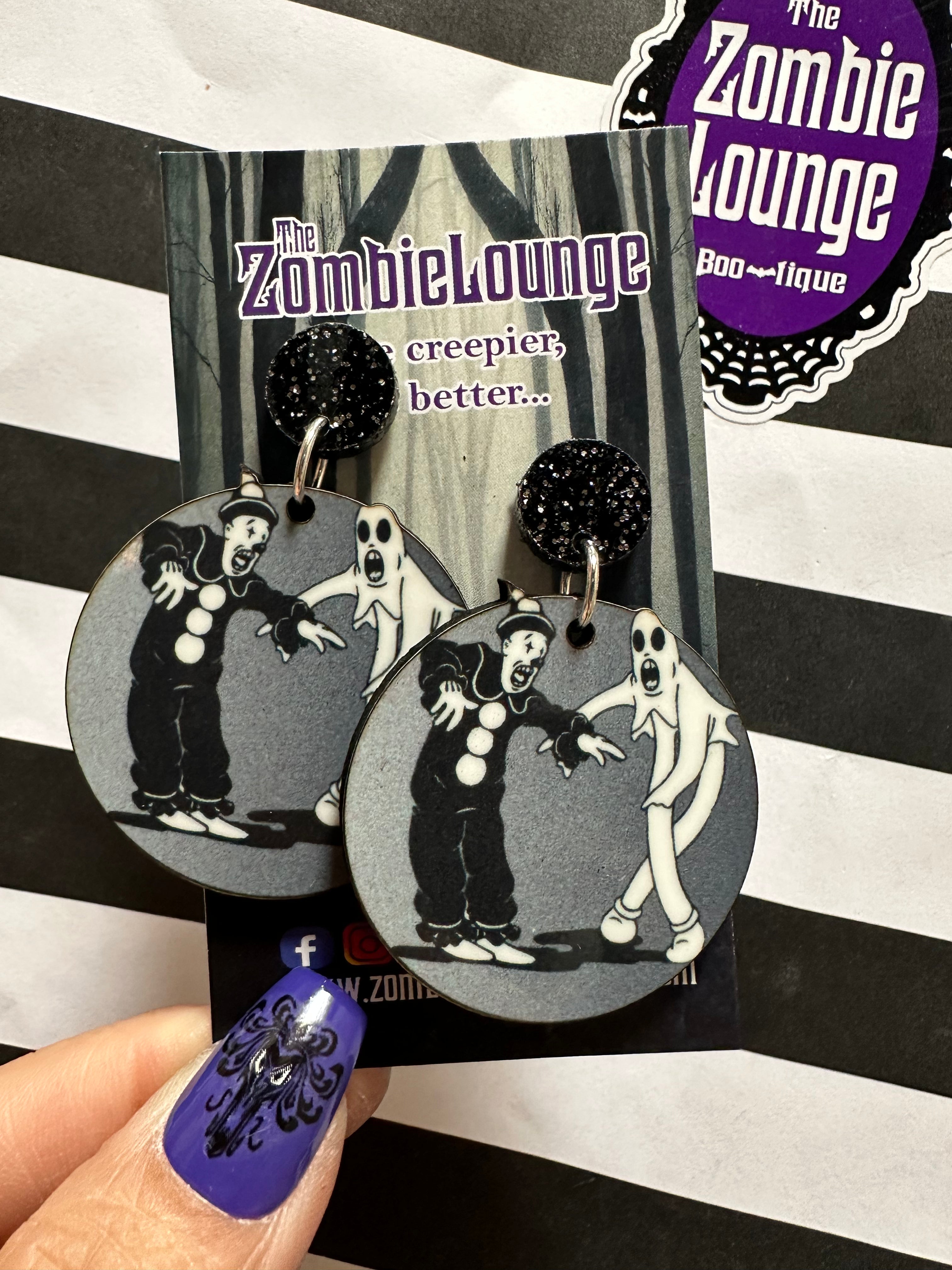 Funny Dancing Clown Dangle Earrings for Women - Cute & Playful Costume Jewelry - Perfect for Halloween, Cosplay, and Circus-Themed Parties