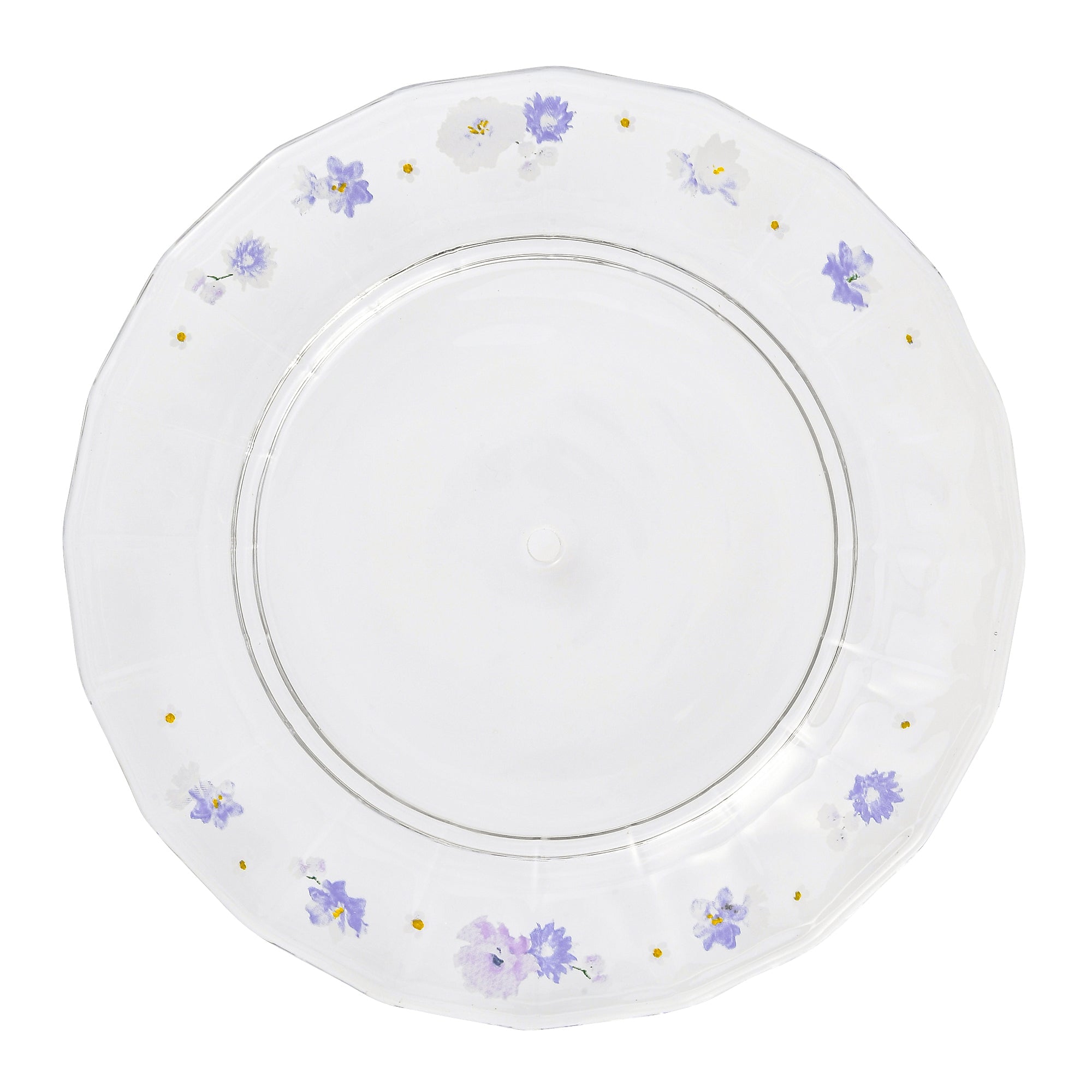 Elegant Purple Flower Frill Glass Stand - Perfect for Home Decor, Wedding Centerpieces & Gift Displays