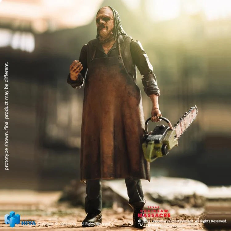 Hiya Toys Texas Chainsaw Massacre (2022) Leatherface 1/18 Scale Action Figure - Collectible Horror Movie Character Model for Display & Diorama Scenes