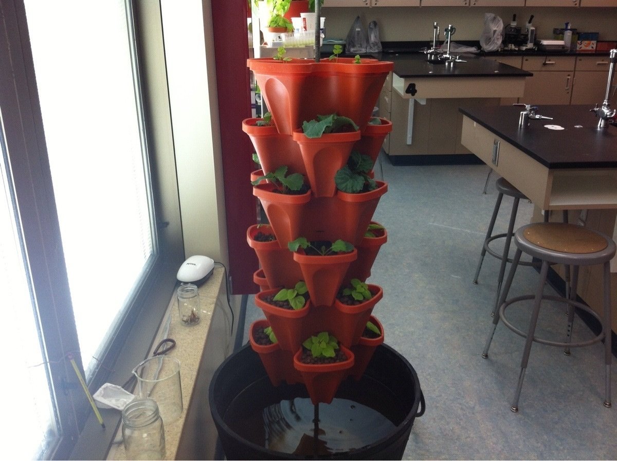 Mr Stacky Vertical Gardening Planters - Stackable Pots for Any Grow Medium (Soil, Hydroton, Perlite) - Hydroponic & Aquaponic System - DIY Container Garden for Indoor/Outdoor Plants - Perfect for Small Spaces, Balconies & Urban Gardening
