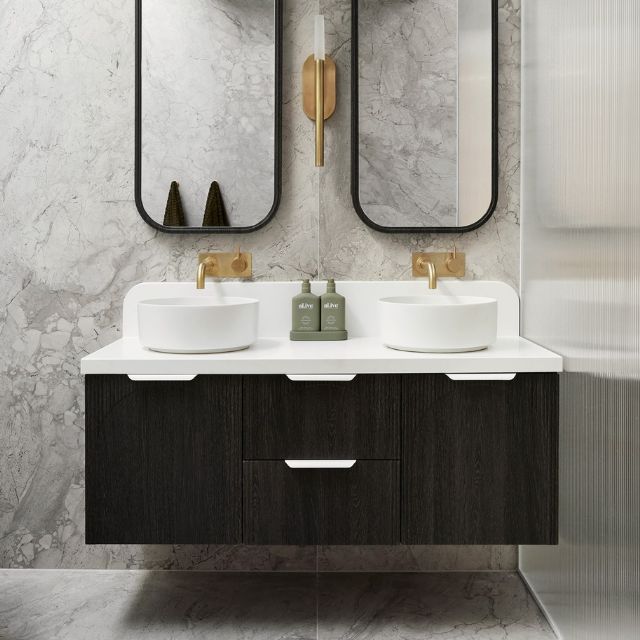 ADP Archie Wall Mounted Bathroom Vanity with Sink - Modern Floating Vanity for Small Spaces, Perfect for Apartments and Powder Rooms