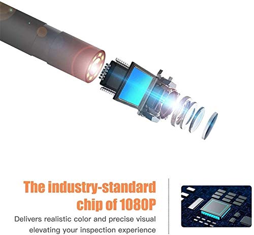 Portable Handheld Industrial Endoscope Camera - IP67 Waterproof, 8mm Lens, 4.3-Inch LCD Display, 1920x1080p HD Video - Ideal for Drain Inspection, Plumbing, HVAC & Automotive Maintenance