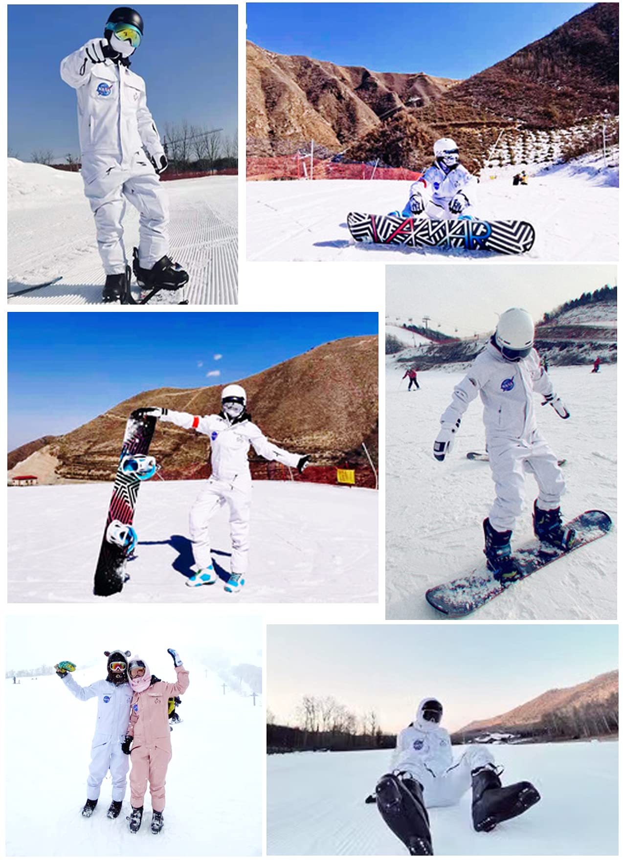 Waterproof & Windproof GSOU SNOW Ski Suits for Women & Men - Insulated One-Piece Snowsuit for Skiing, Snowboarding & Winter Sports - Perfect for Ski Resorts, Snow Tubing & Cold Weather Activities