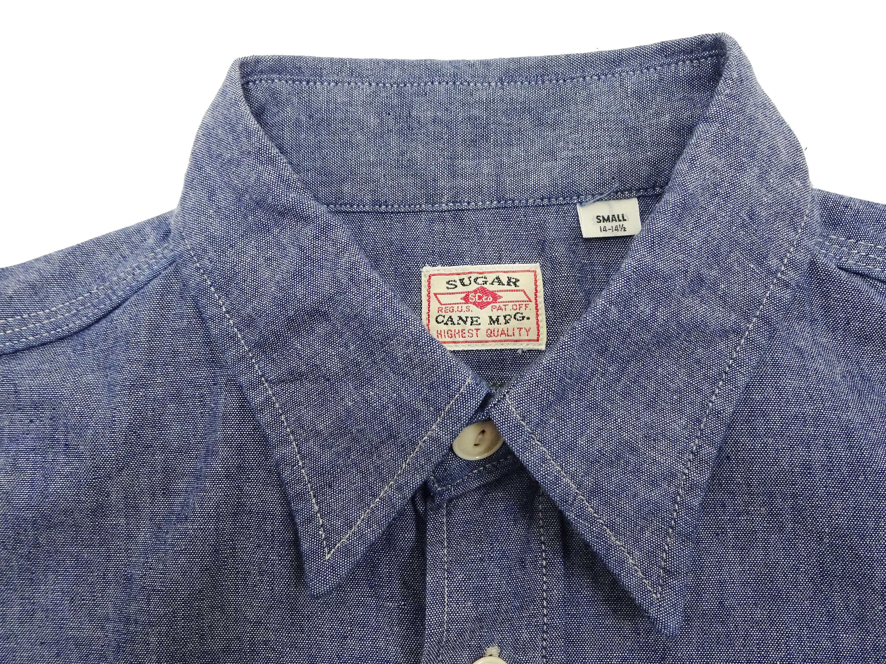 Men's Lightweight Long Sleeve Chambray Button-Up Shirt - Breathable Sugar Cane Fabric for Work & Casual Wear - SC27850 in Classic Blue