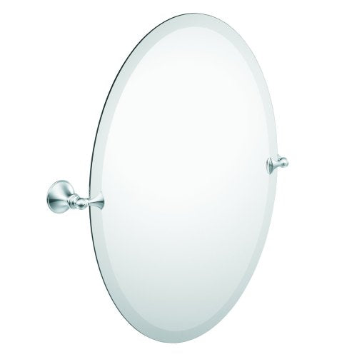Moen Glenshire Oval Tilting Bathroom Mirror in Chrome - Perfect for Modern Vanities & Spa-Like Bathrooms