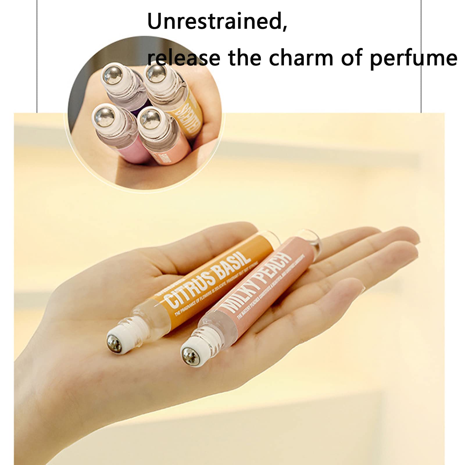 Peach Roll-On Perfume for Women & Men - 0.3 Oz Natural Peach Scented Eau De Parfum - Long Lasting Unisex Fragrance - Perfect for Daily Wear, Date Nights & Office Use