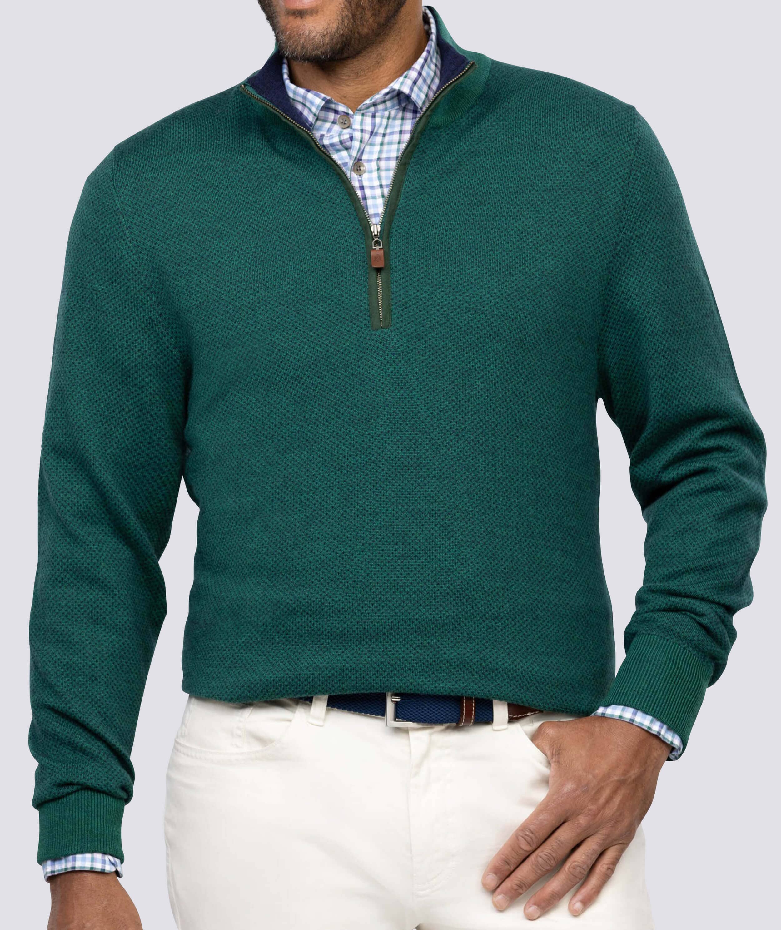 Walt Birdseye Quarter Zip Pullover for Men - Lightweight Fleece Jacket with Zipper - Perfect for Hiking, Running & Outdoor Activities