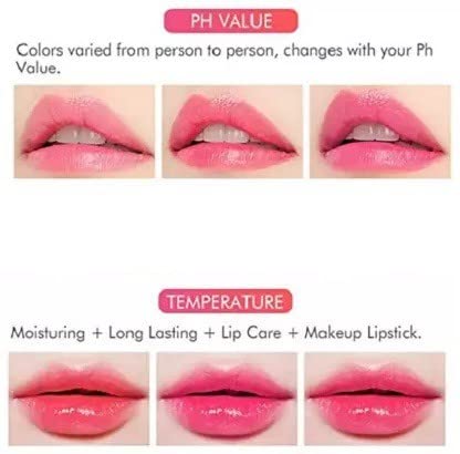 Color Changing Lipstick & Lip Balm Set - Hydrating Moisturizing Lip Care with Natural pH Reactive Formula - Perfect for Everyday Wear, Date Night, and Special Occasions