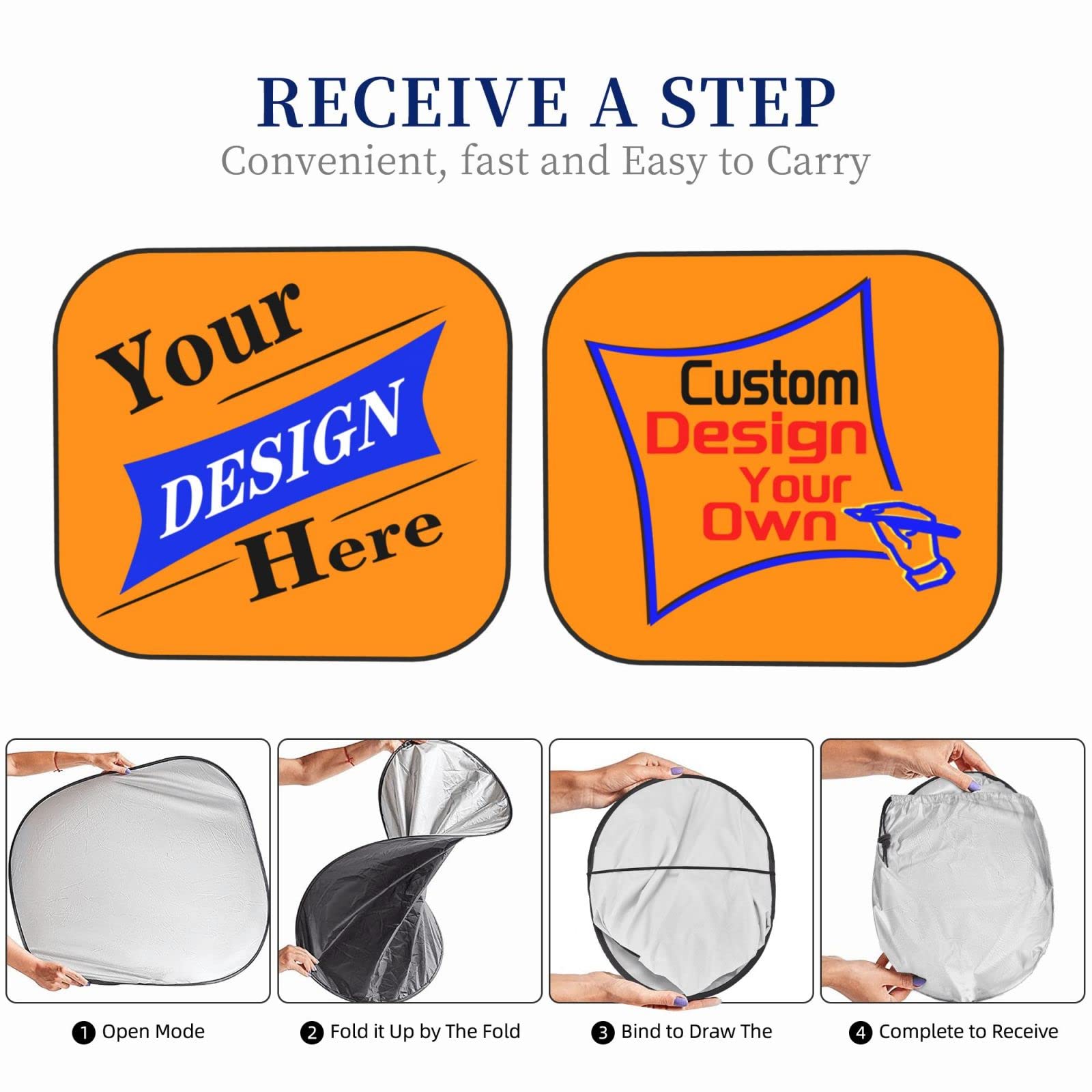 Custom Personalized Car Sun Visor - Foldable Windshield Sunshade for Cars, Trucks & SUVs | Perfect Gift for Drivers | Use for Sun Protection & Temperature Control While Parked