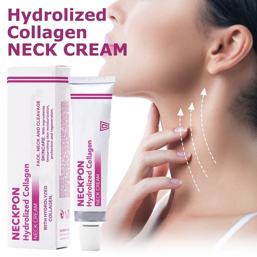 Hydrolyzed Collagen Neck Cream for Firming & Anti-Wrinkle - Whitening Swan Neck Treatment | Hydrating Neck Care for Smooth, Youthful Skin | Perfect for Daily Skincare Routine & Special Occasion Prep