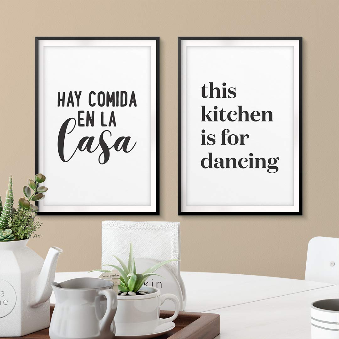Designs ByLITA 5x7 Kitchen Wall Art Prints - Set of 2 Unframed Home Decor for Farmhouse, Modern & Rustic Kitchens | Perfect for Gifts & Housewarming