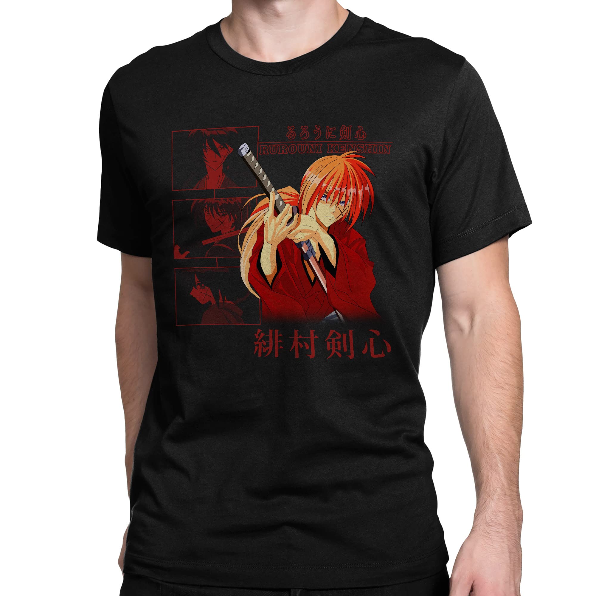 Anime Rurouni Kenshin Sakabato Sword Print Unisex T-Shirt for Men & Women - Black | Cosplay, Casual Wear & Anime Fan Gift