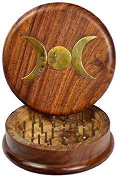 Premium Triple Moon Herb Grinder - 3 Inch 4-Piece Metal Spice Crusher with Pollen Catcher - Perfect for Grinding Herbs, Spices & Tobacco - Ideal for Cooking, Aromatherapy & Relaxation