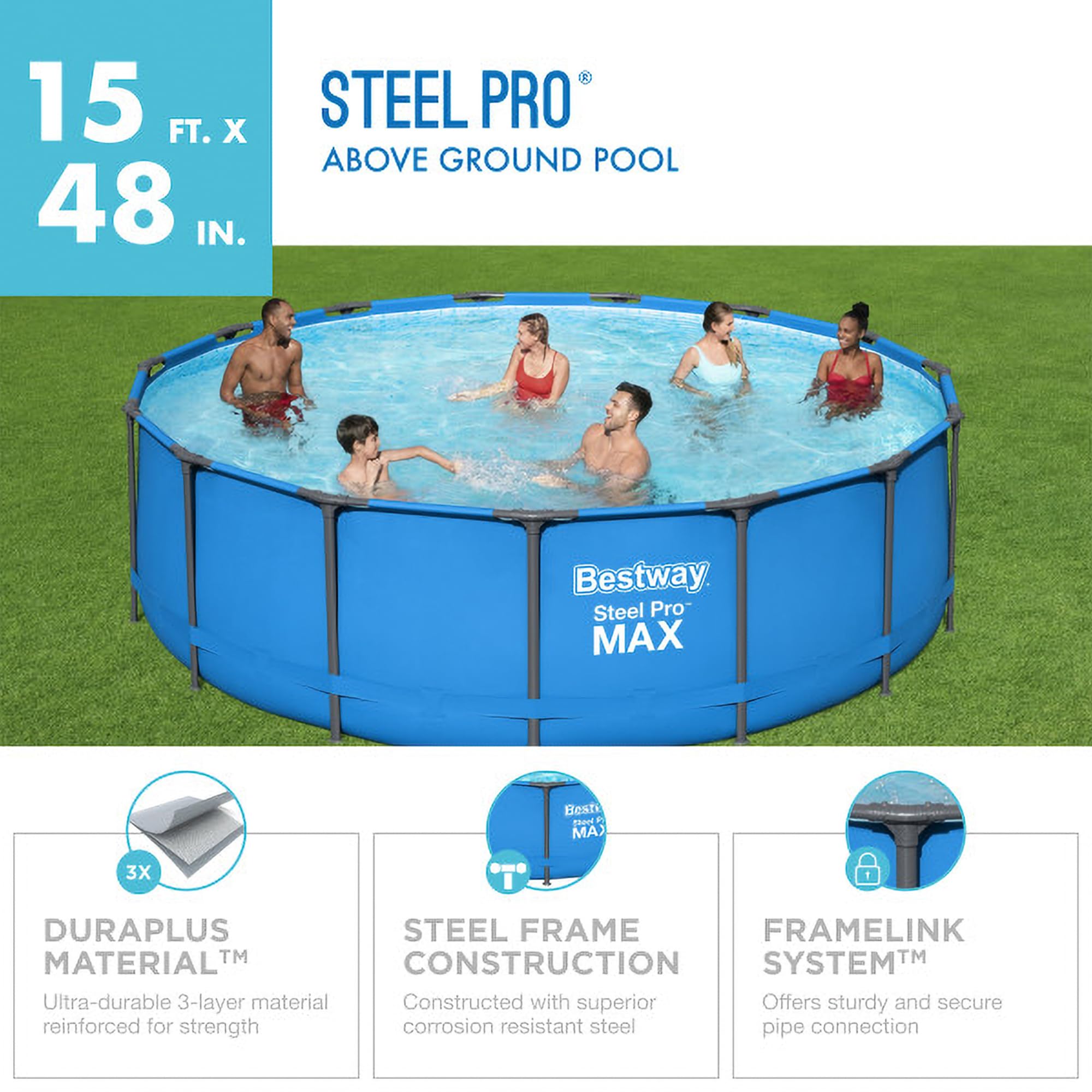 Bestway Steel Pro 15’ x 48