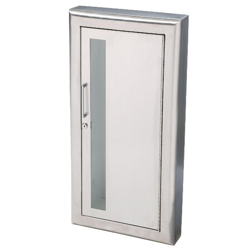 JL Industries 1037W10FX2 Cosmopolitan Fire Extinguisher Cabinet - Vertical Duo with Pull Handle & SAF-T-LOK Fire Rated - Perfect for Commercial Buildings, Warehouses & Office Safety Compliance